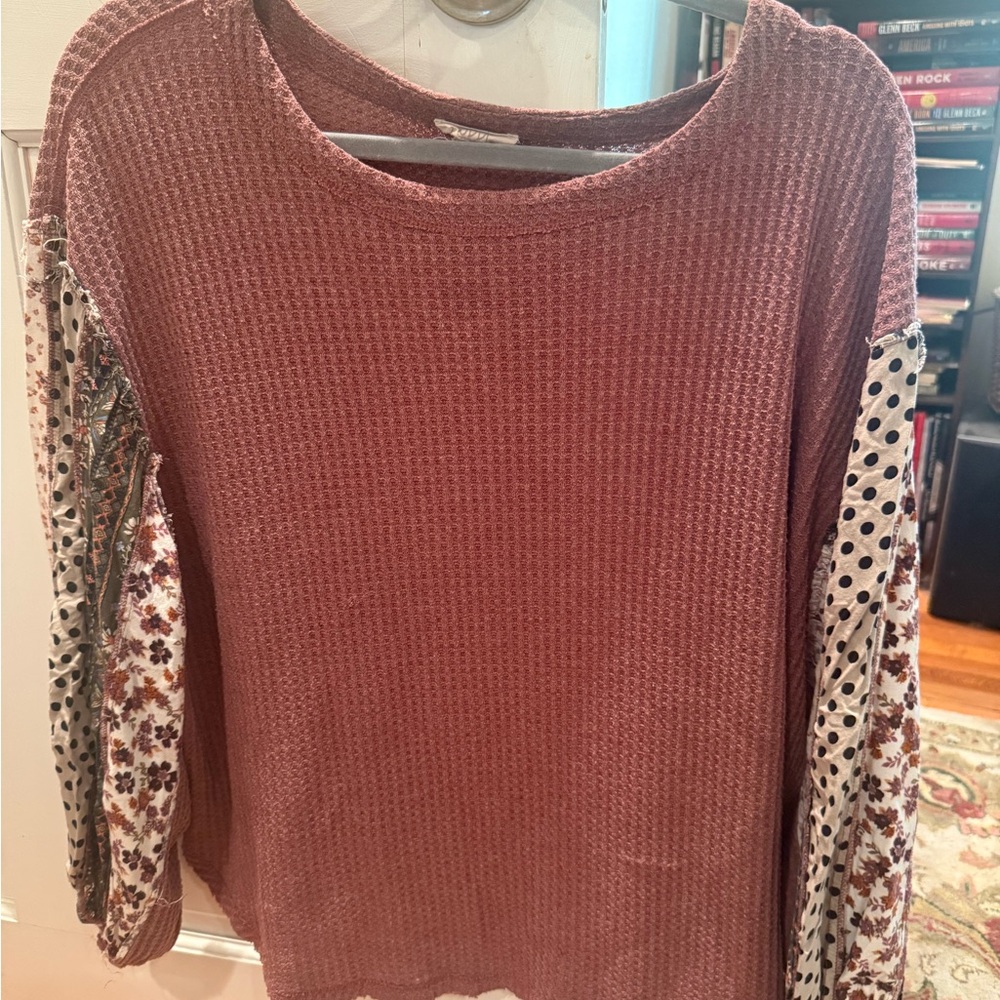 ODDY Mauve Waffle Knit Pullover